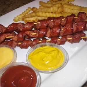 Beef Sausage Sprialed-on-a-stick